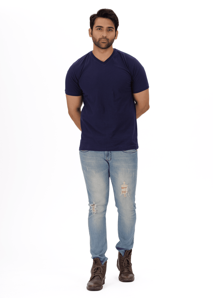 EverestWolf Blue V-neck T-Shirt