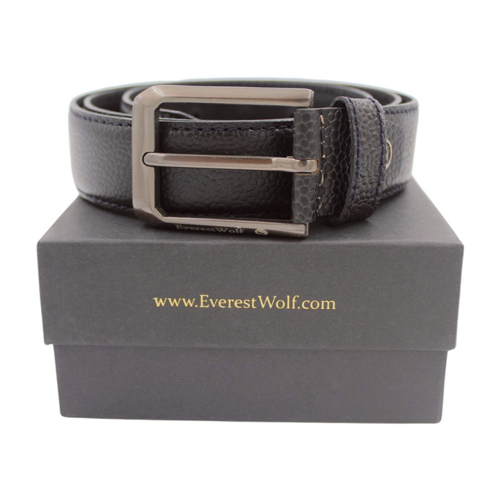 EverestWolf PrestigeSash Designer Leather Belt with Silver Buckle