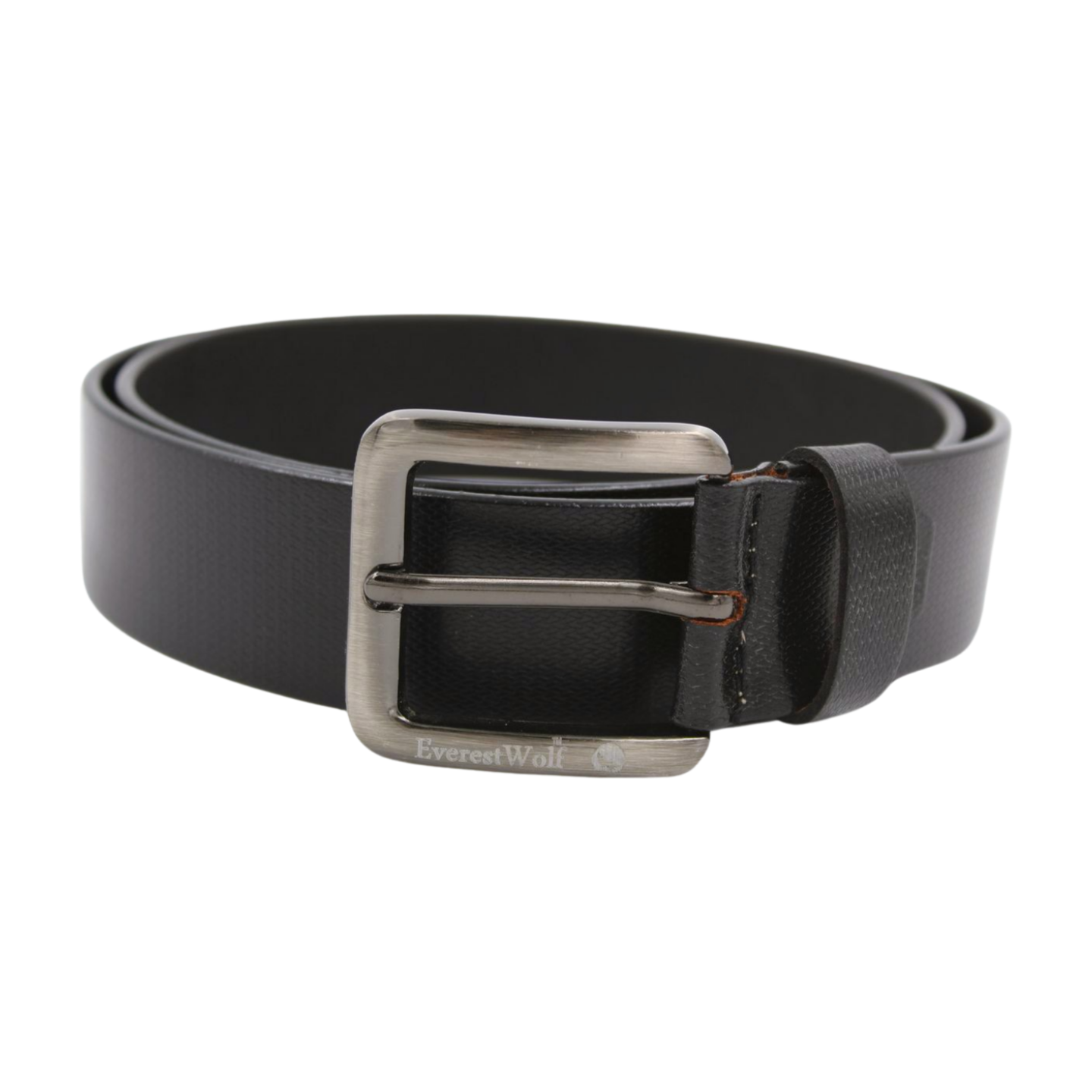 EverestWolf Inferno Leather Belt with Big Silver Buckle