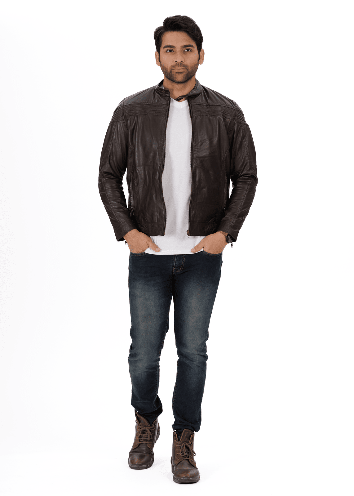 ShadowStreak Black Genuine Leather Jacket