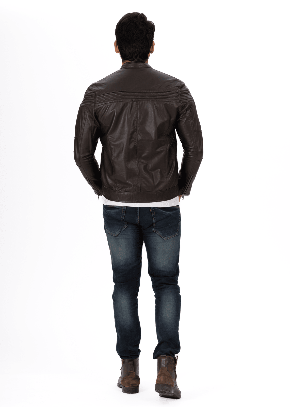 ShadowStreak Black Genuine Leather Jacket