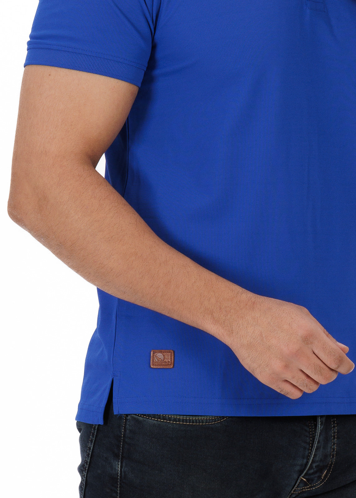 EverestWolf Blue Honeycomb Premium polyester  Polo T-Shirt