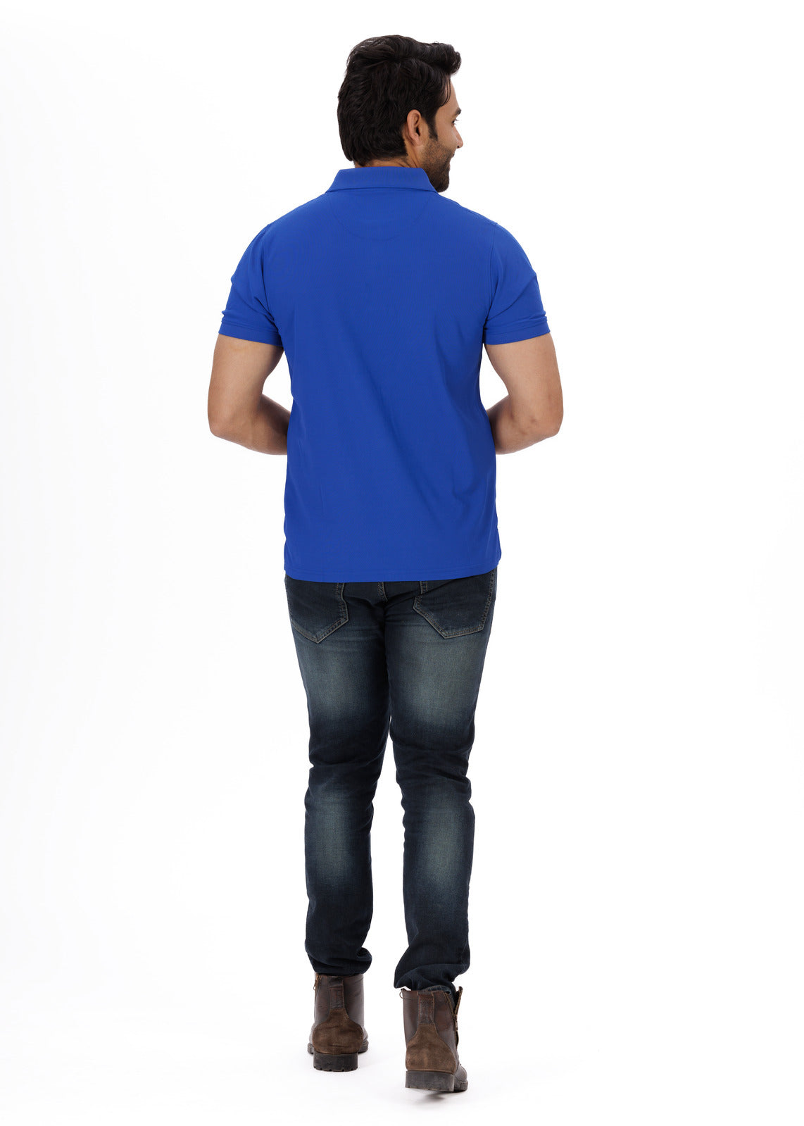 EverestWolf Blue Honeycomb Premium polyester  Polo T-Shirt