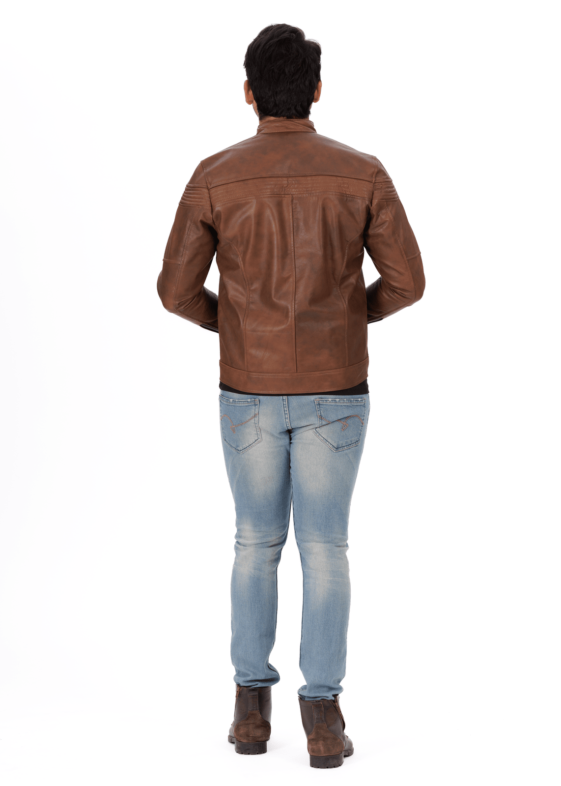 ShadowStreak Brown Genuine Leather Jacket