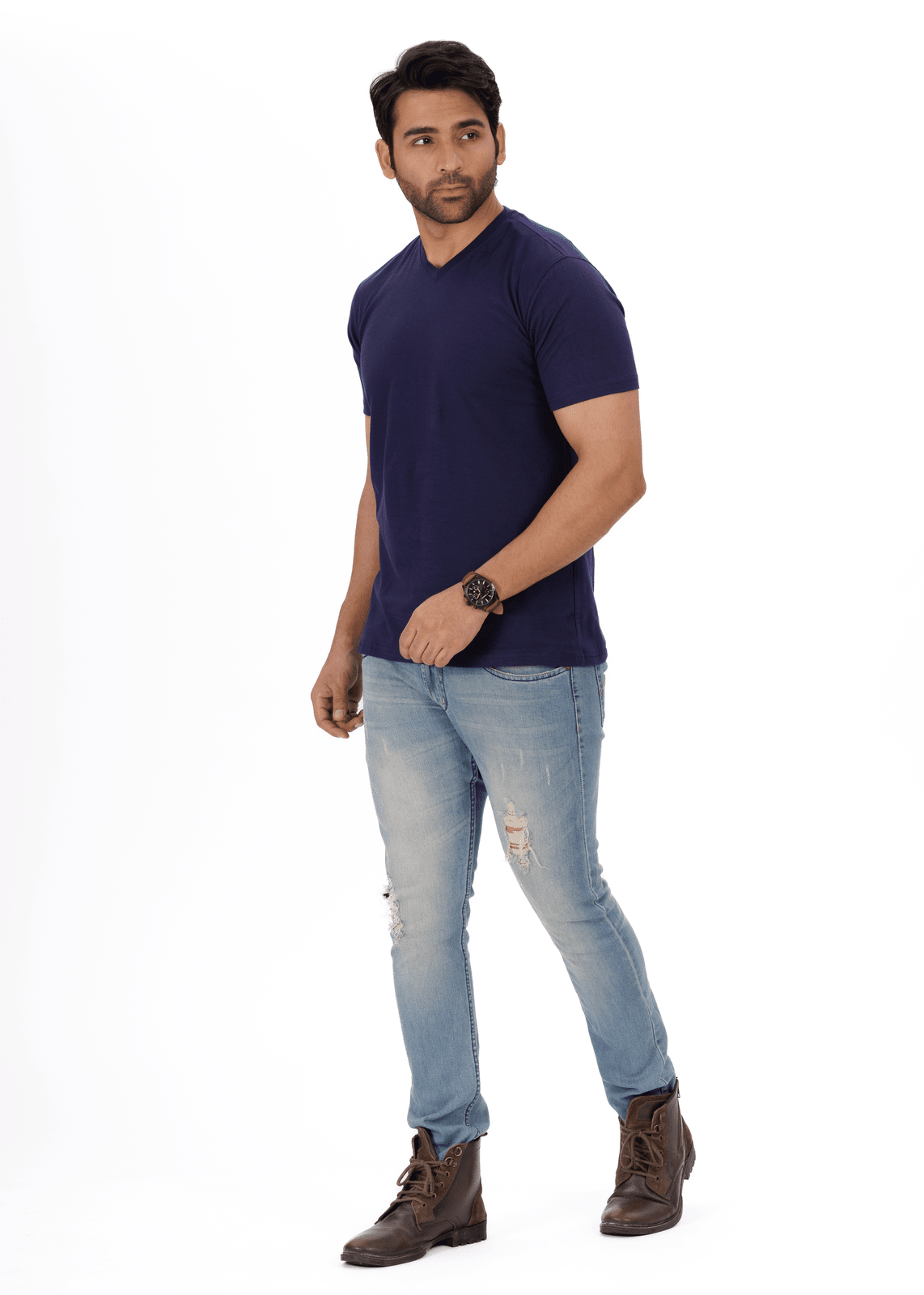 EverestWolf Blue V-neck T-Shirt