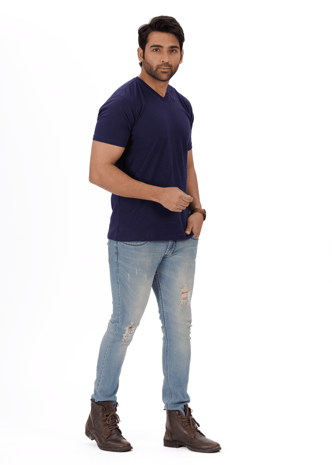 EverestWolf Blue V-neck T-Shirt