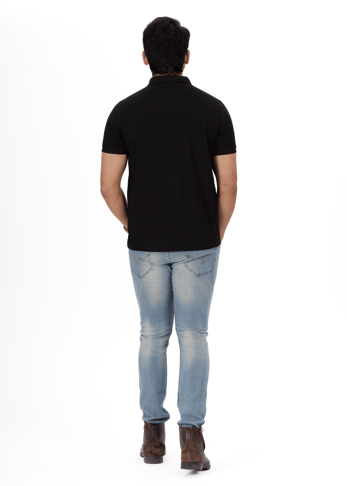 EverestWolf Black Honeycomb poleyster  Premium Polo T-Shirts