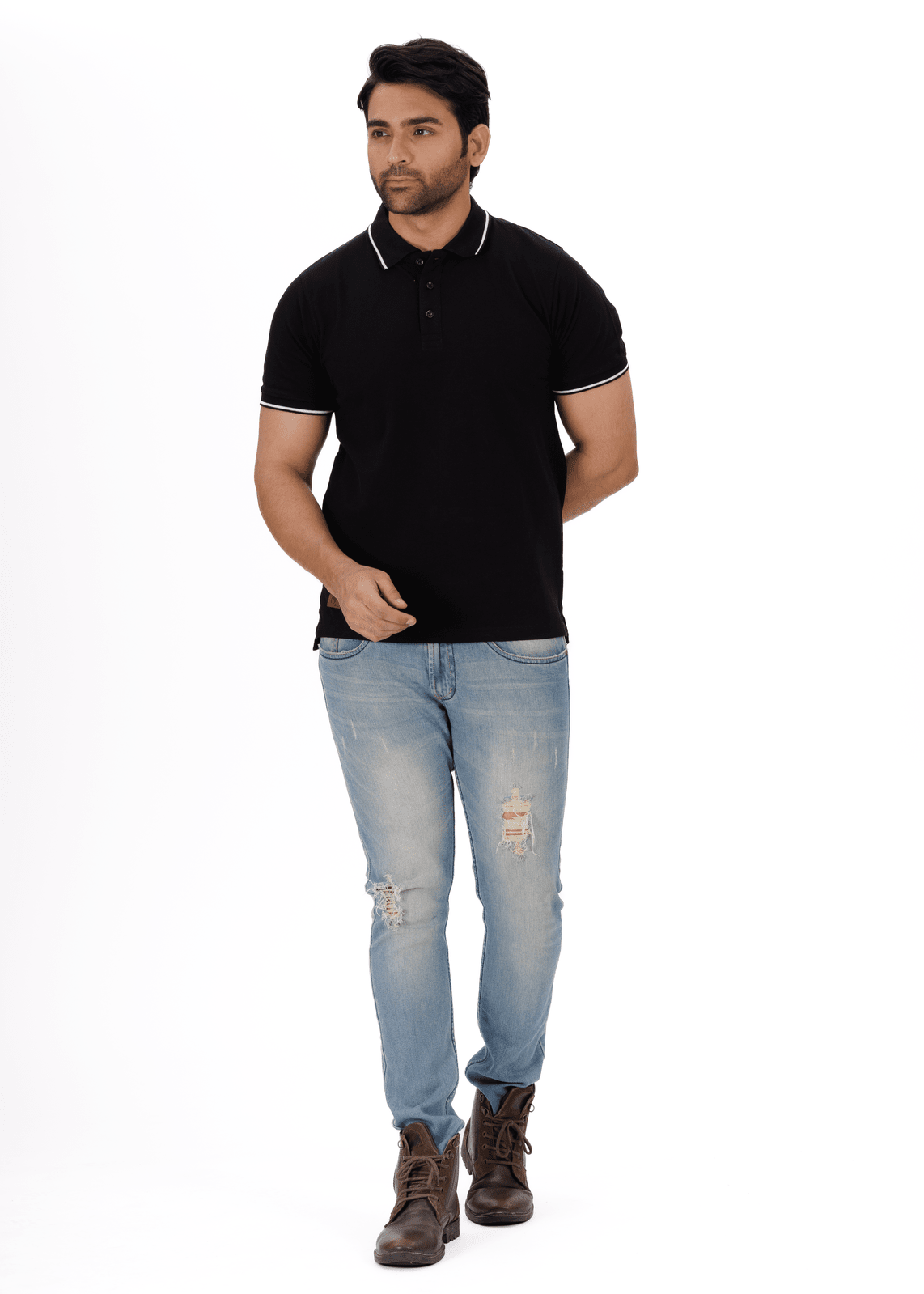 EverestWolf's Premium Black Polo T-Shirt