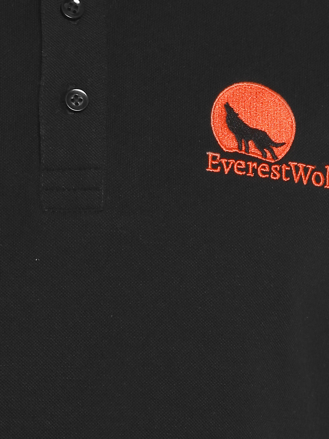 EverestWolf Premium Black Regular Fit soft-touch Polo T-Shirt