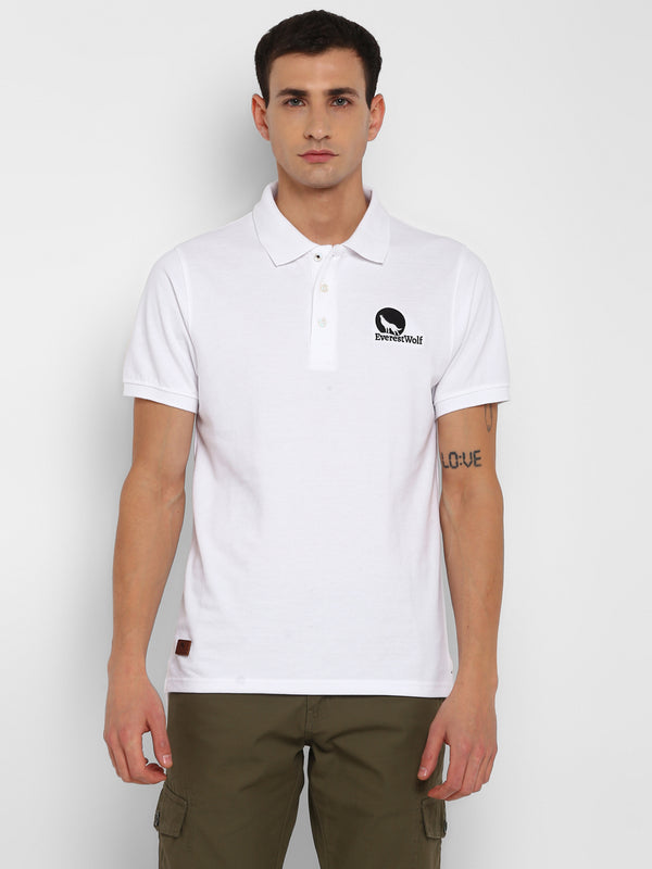 White Regular Fit Polo T-Shirt