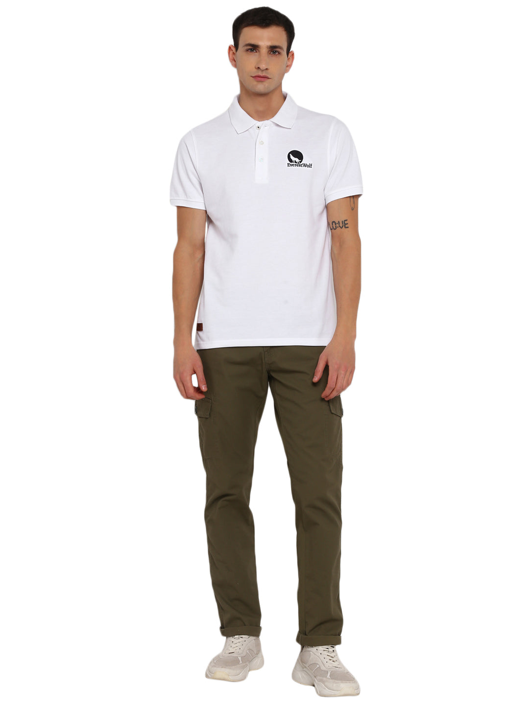 White Regular Fit Polo T-Shirt