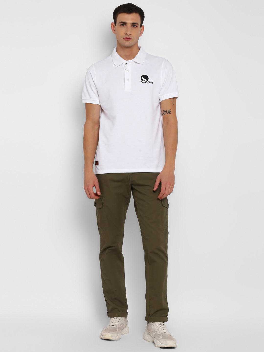 White Regular Fit Polo T-Shirt