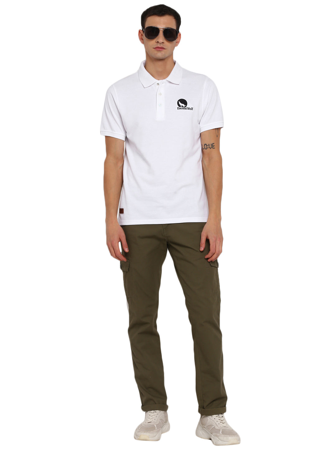White Regular Fit Polo T-Shirt