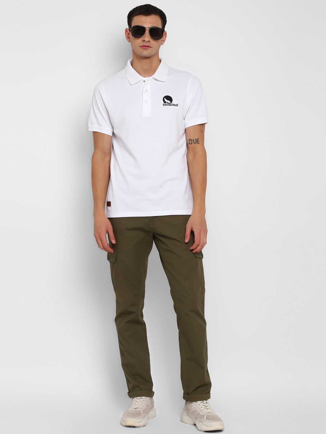 White Regular Fit Polo T-Shirt