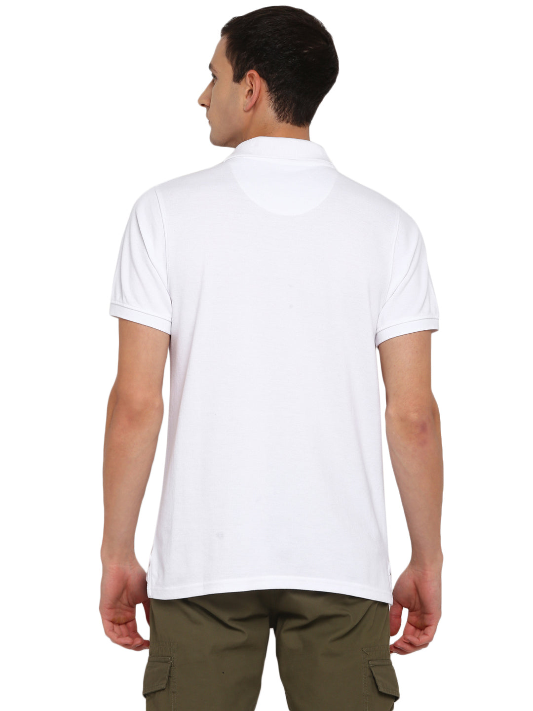 White Regular Fit Polo T-Shirt