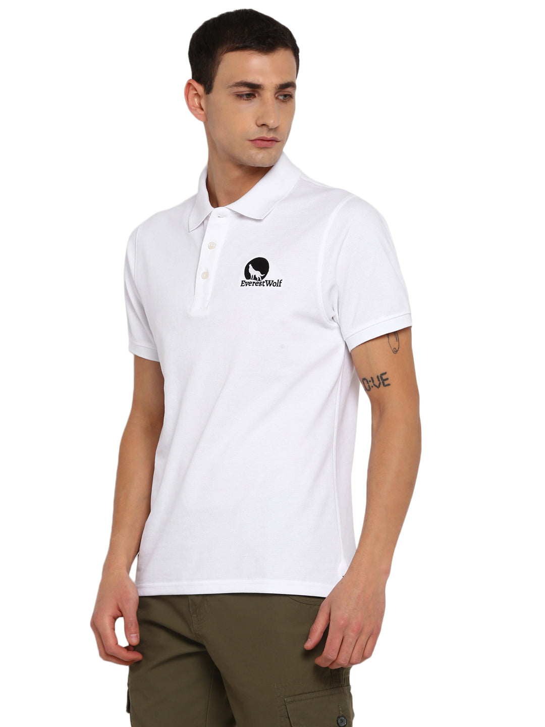 White Regular Fit Polo T-Shirt