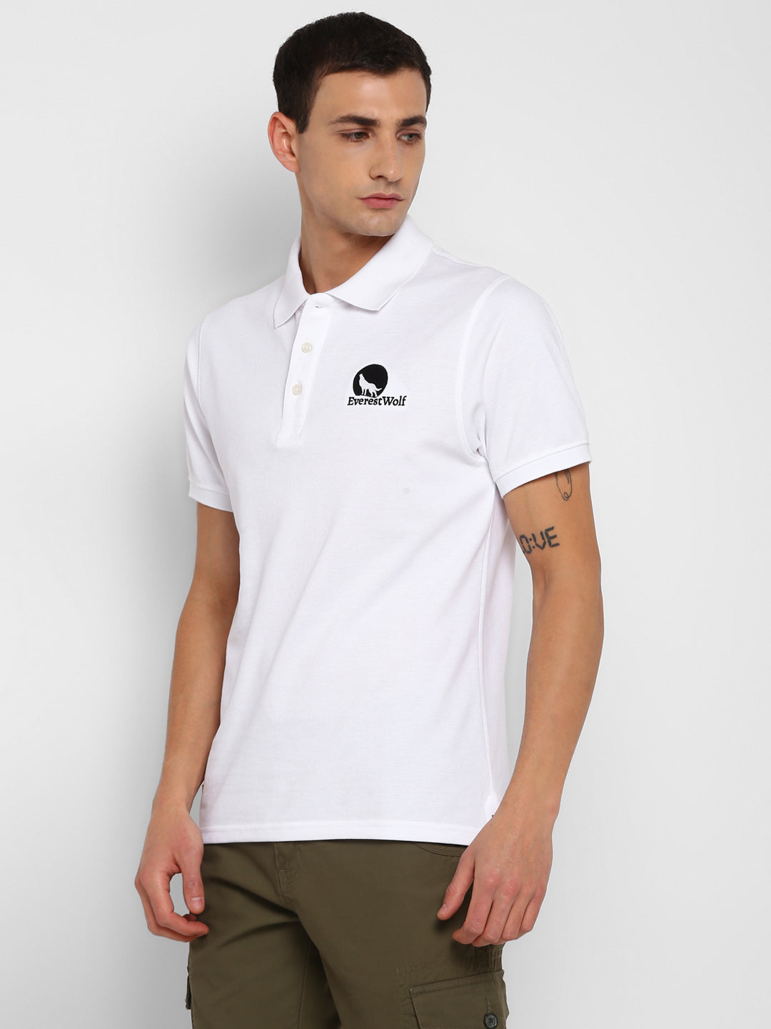 White Regular Fit Polo T-Shirt