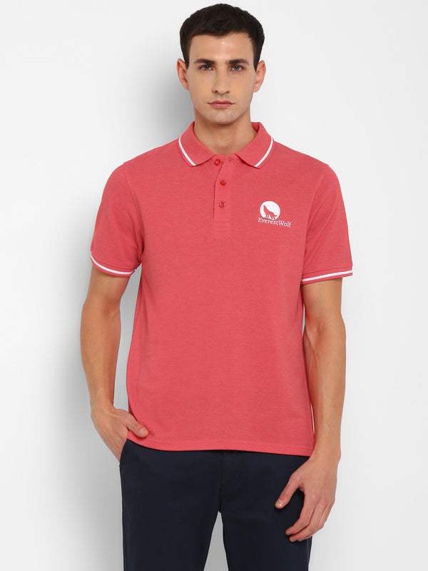 Orange Regular Fit Polo T-Shirt