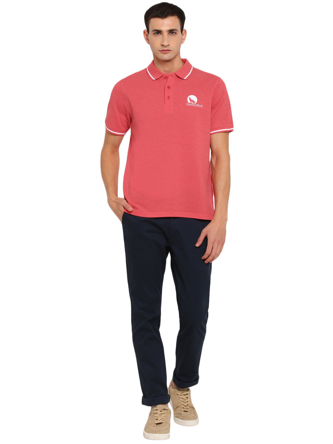 Orange Regular Fit Polo T-Shirt