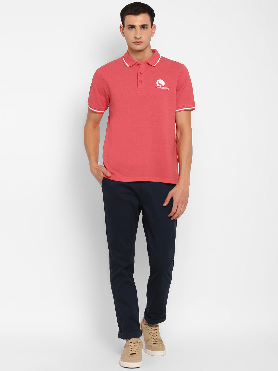 Orange Regular Fit Polo T-Shirt