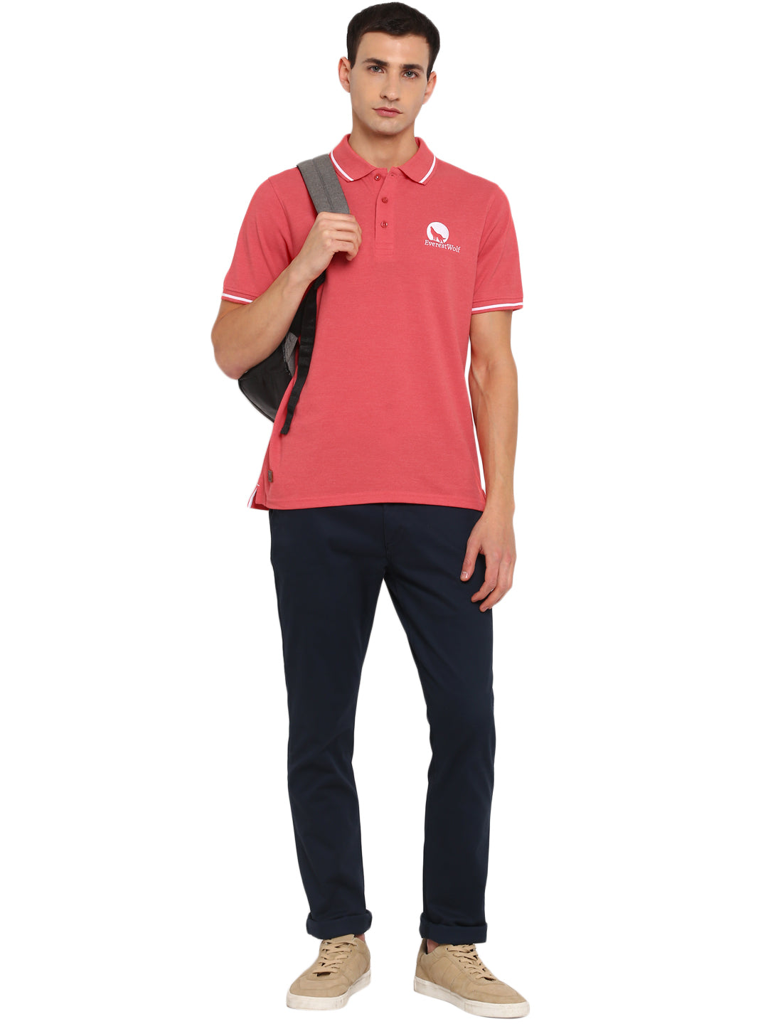 Orange Regular Fit Polo T-Shirt