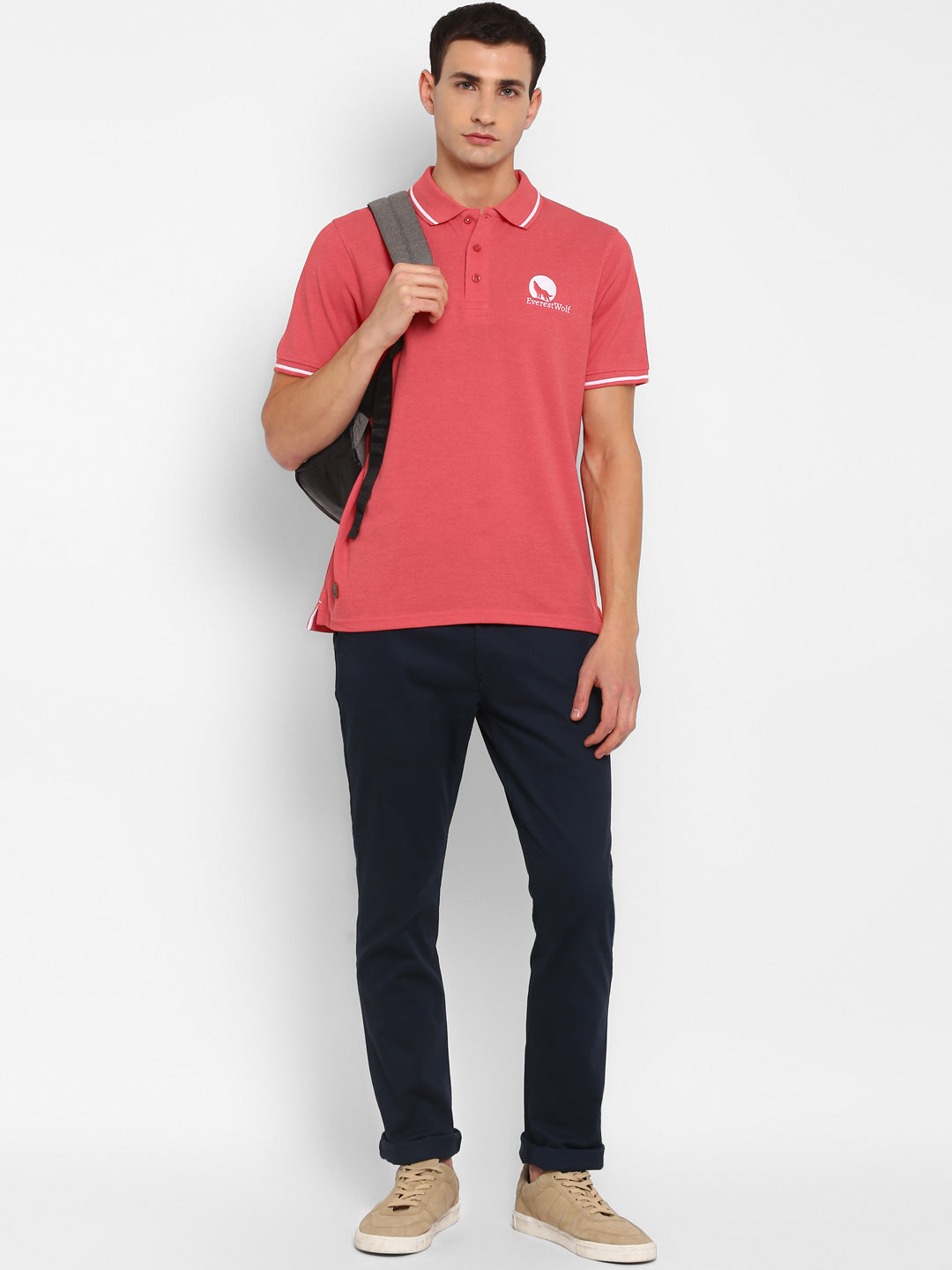 Orange Regular Fit Polo T-Shirt
