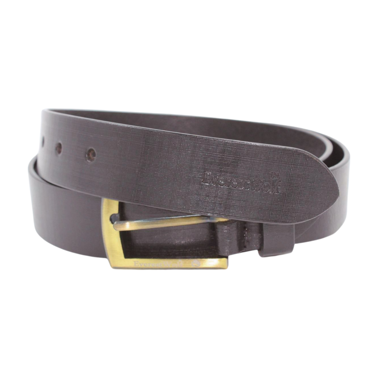 EverestWolf Ironclad Leather Belt with Golden Buckle