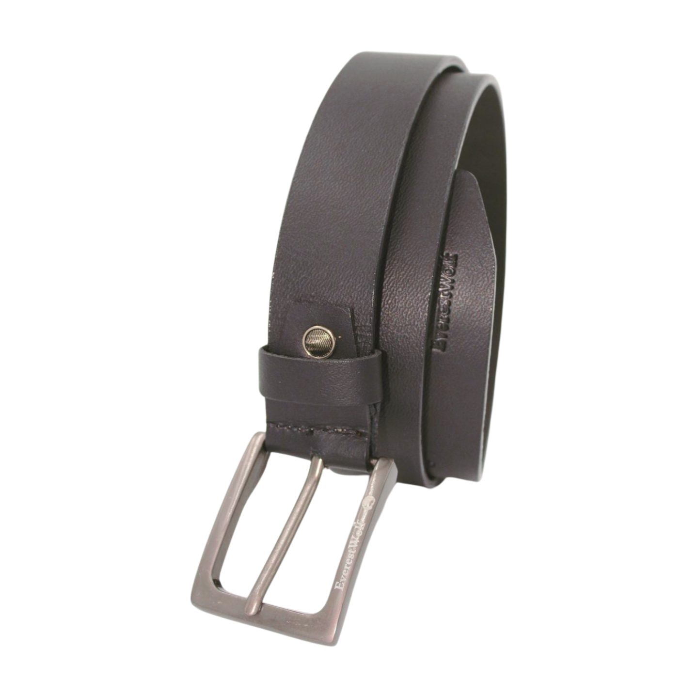 EverestWolf TrendTether Black Leather Belt with SilverMoon Buckle
