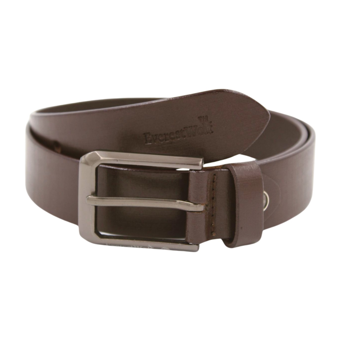 EverestWolf Havoc Leather Belt with midnight Silver Buckle