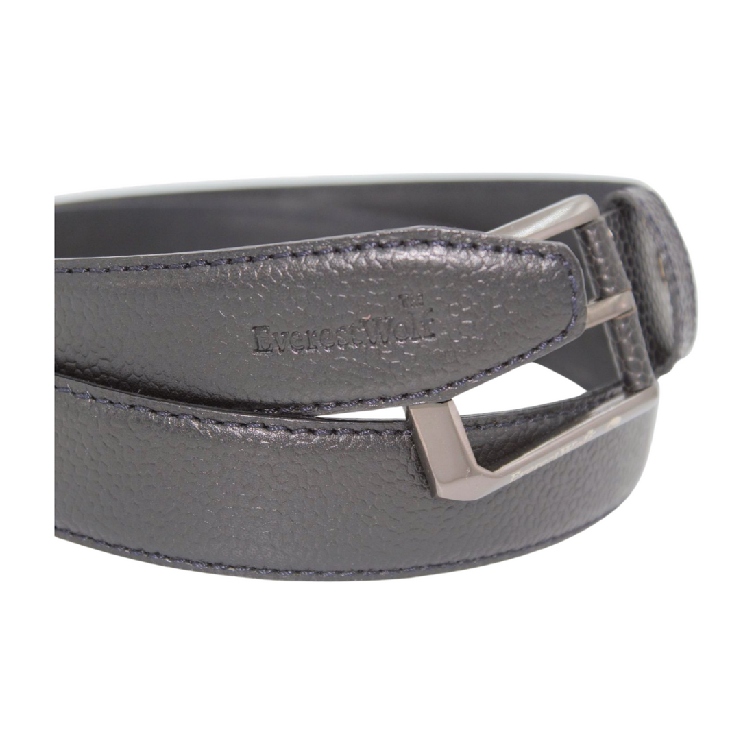 EverestWolf PrestigeSash Designer Leather Belt with Silver Buckle
