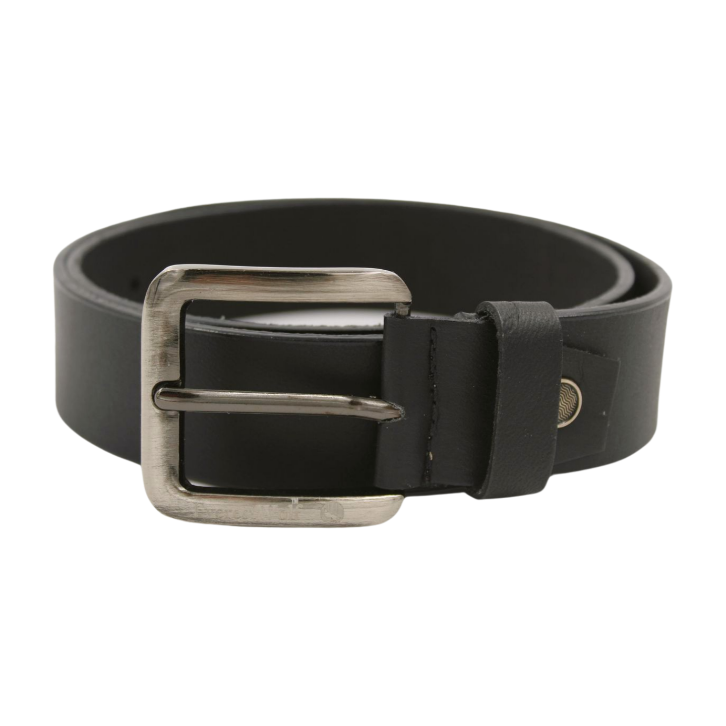 EverestWolf Magnate Black Leather Belt with Silver-charm Buckle