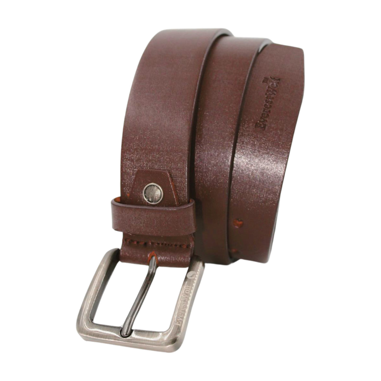 EverestWolf Warlord Leather Belt with Silver Buckle