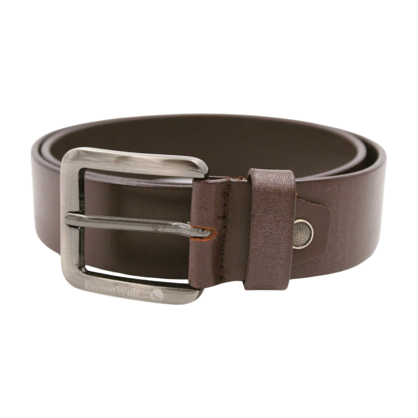 EverestWolf Warlord Leather Belt with Silver Buckle