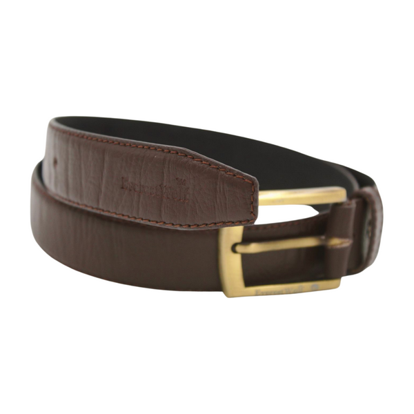 EverestWolf Sovereign Designer Leather Belt with Golden Buckle