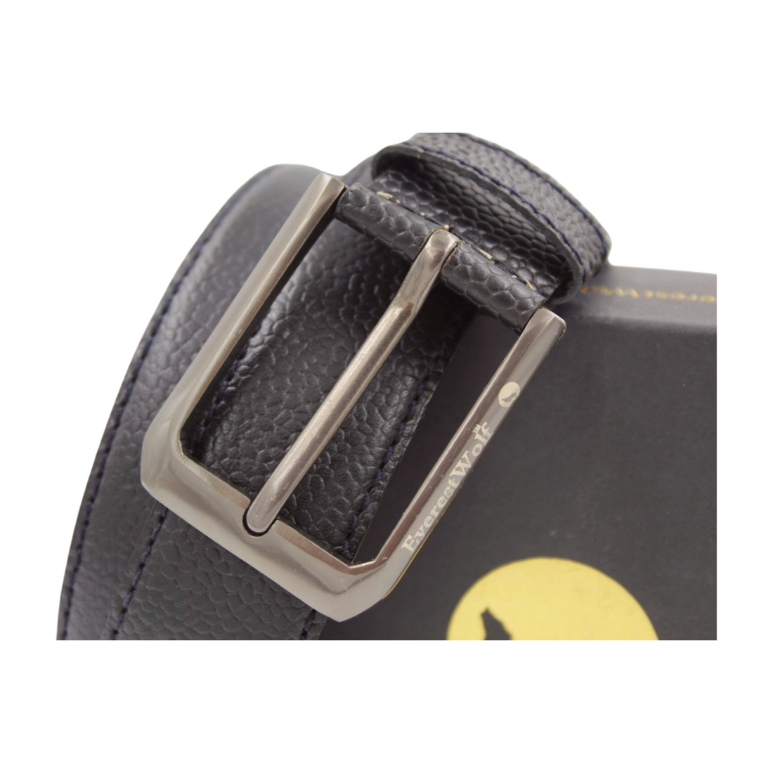 EverestWolf PrestigeSash Designer Leather Belt with Silver Buckle