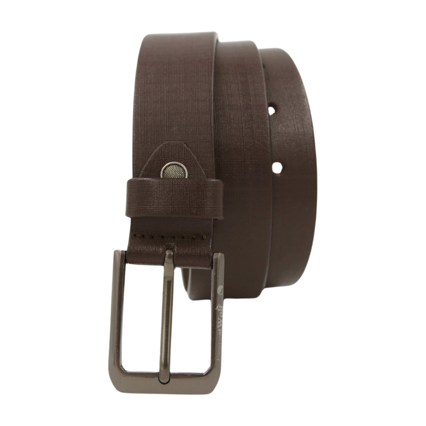 EverestWolf Havoc Leather Belt with midnight Silver Buckle