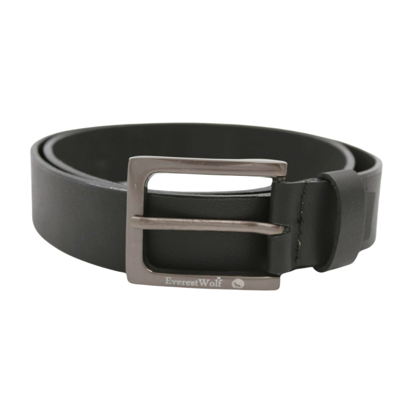 EverestWolf TrendTether Black Leather Belt with SilverMoon Buckle