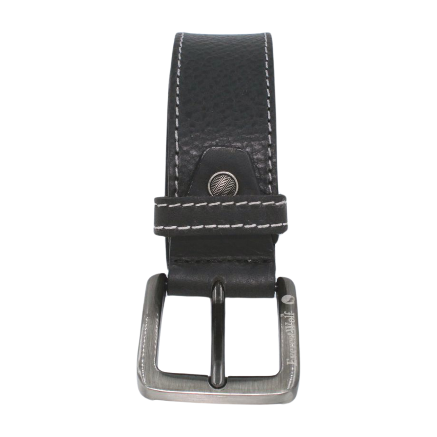 EverestWolf PureEclat Designer Leather Belt with Grey Buckle