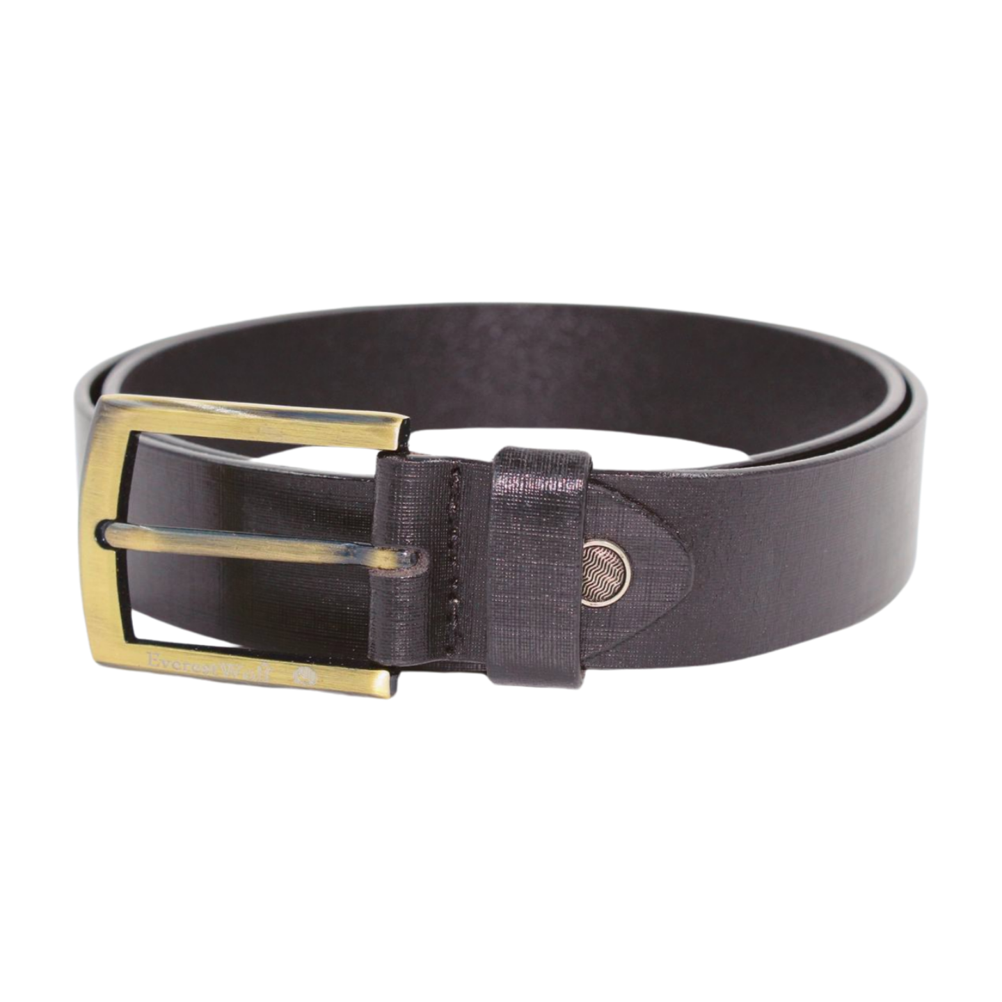 EverestWolf Ironclad Leather Belt with Golden Buckle