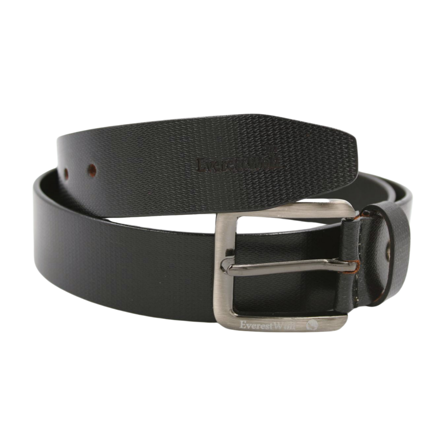 EverestWolf Inferno Leather Belt with Big Silver Buckle