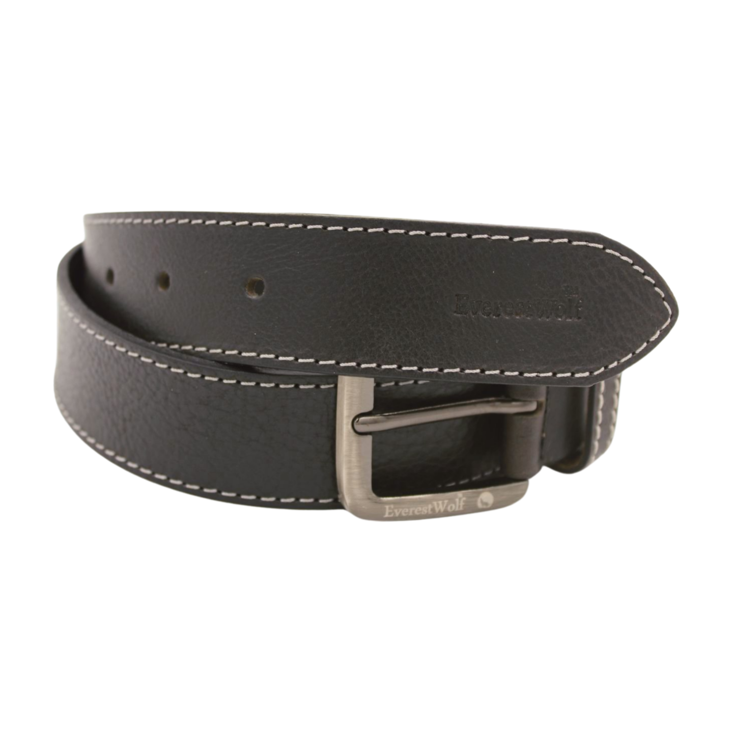 EverestWolf PureEclat Designer Leather Belt with Grey Buckle