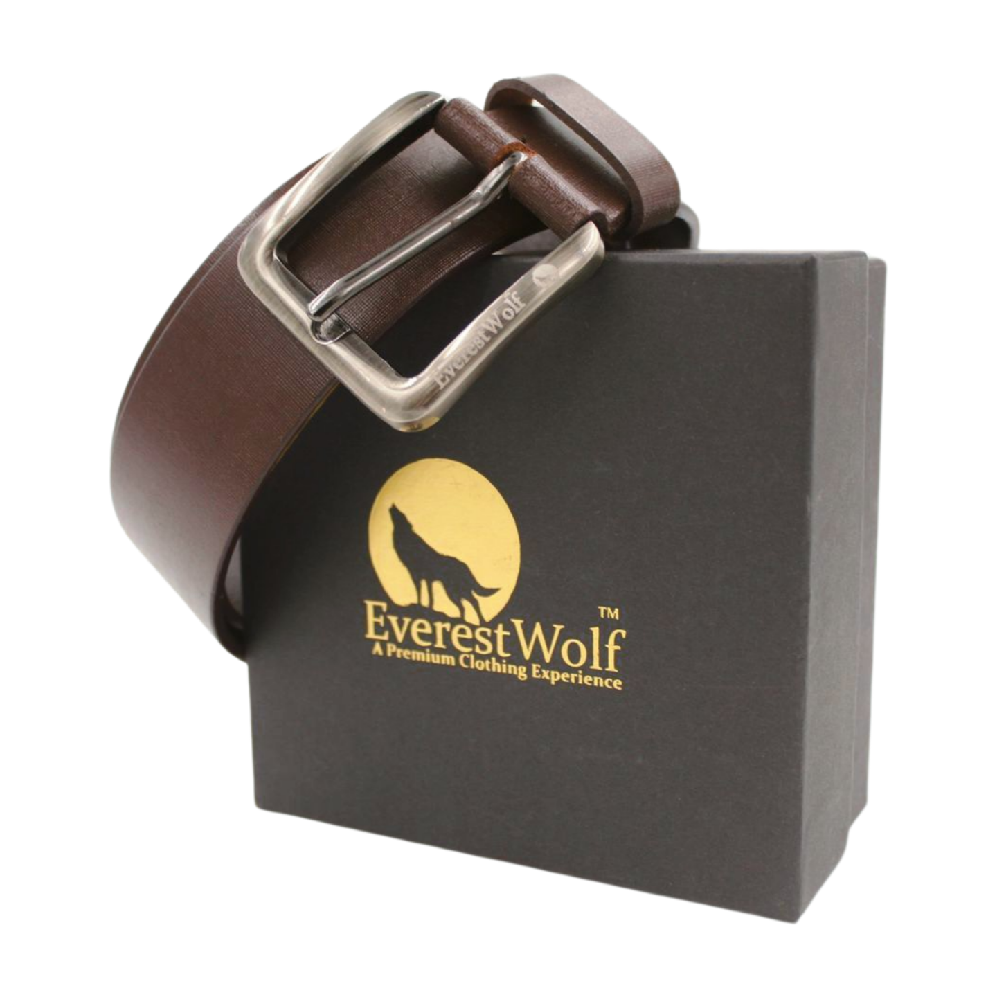 EverestWolf Warlord Leather Belt with Silver Buckle