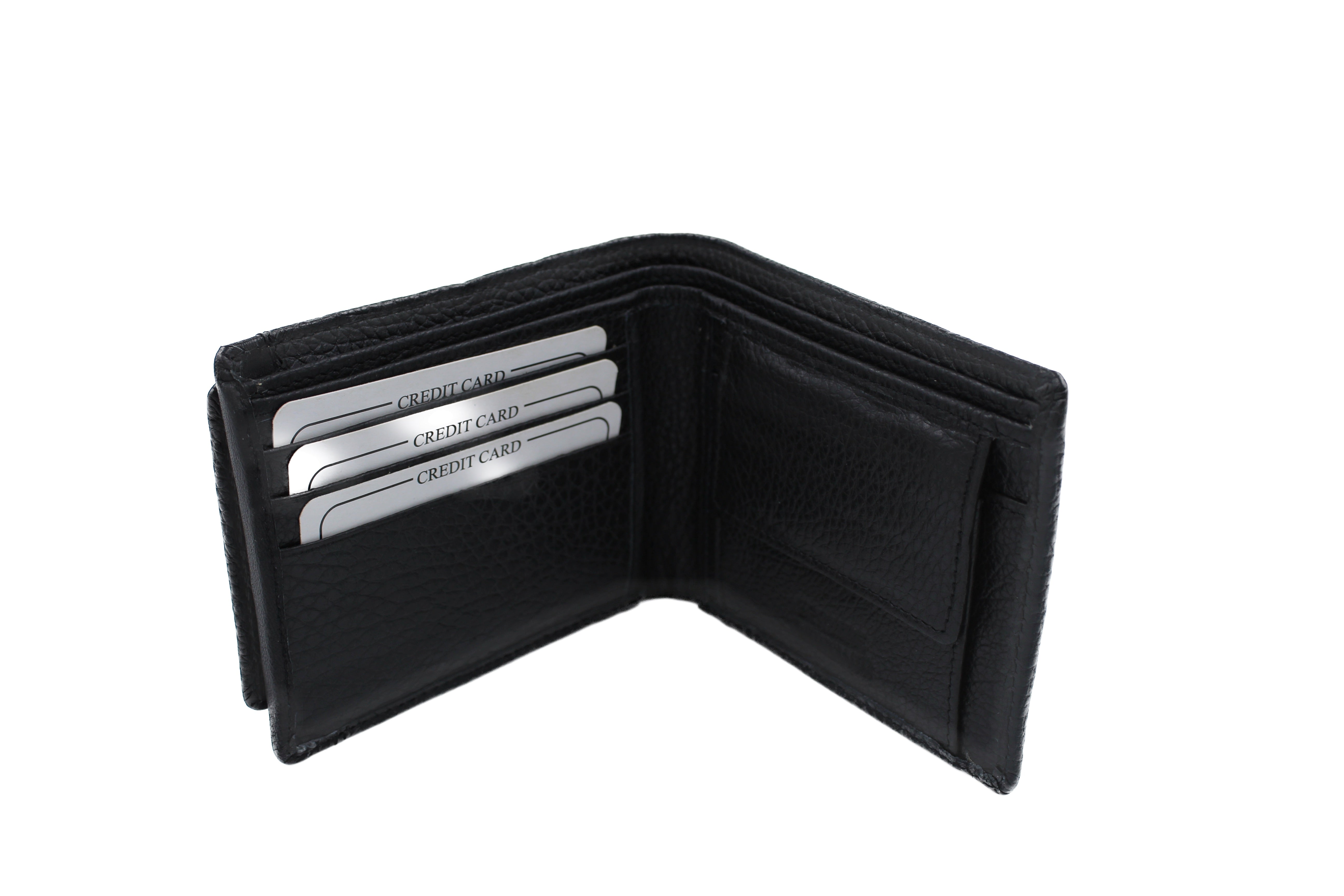 EverestWolf VaultViper Black Snake Textured Genuine Leather Wallet