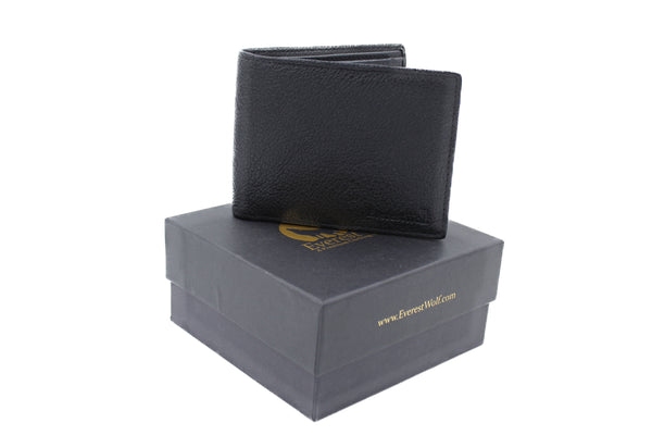 EverestWolf ClassicCarry Premium Black Textured Wallet