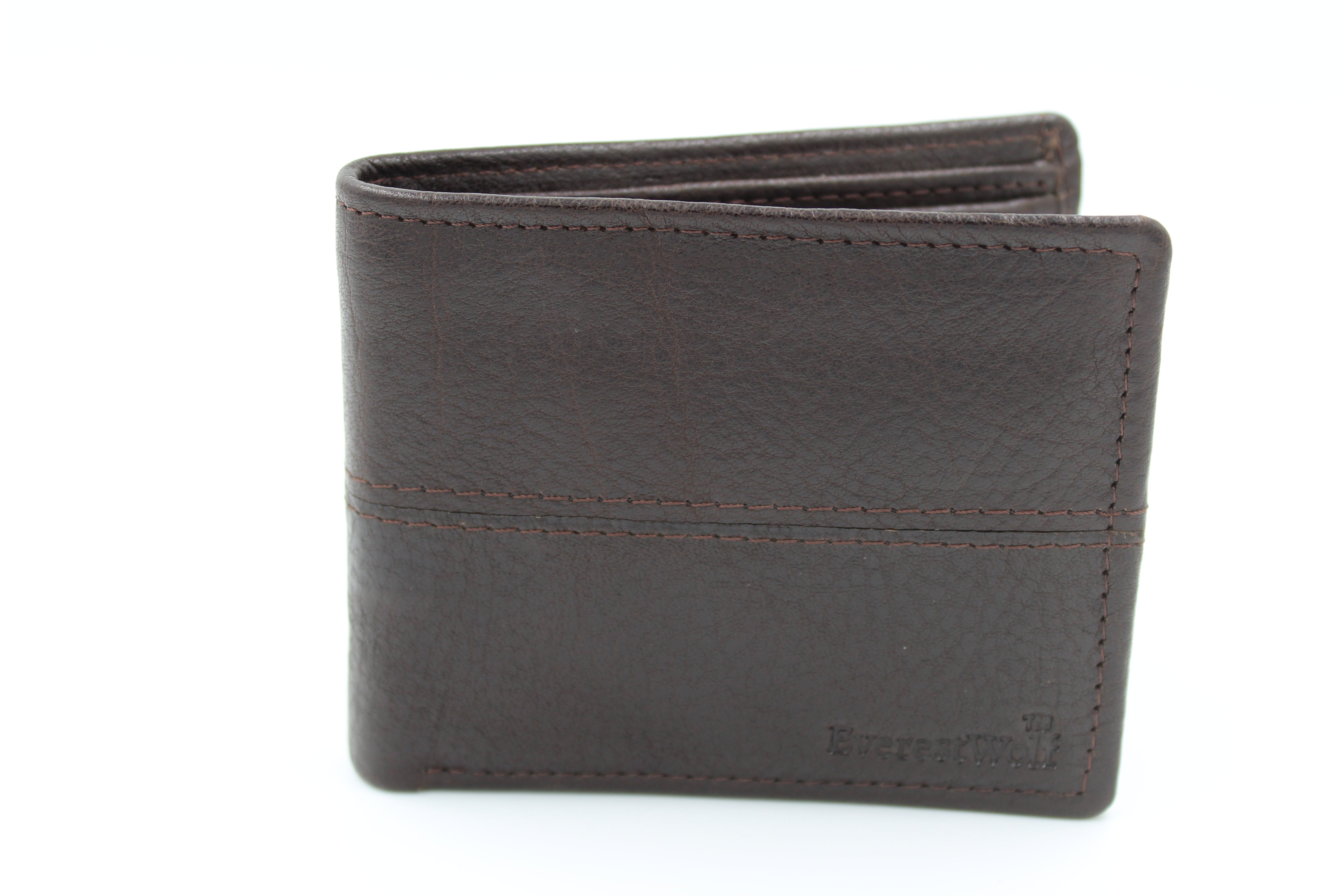 EverestWolf DeluxeDen Luxury Brown Snake Textured Leather Wallet