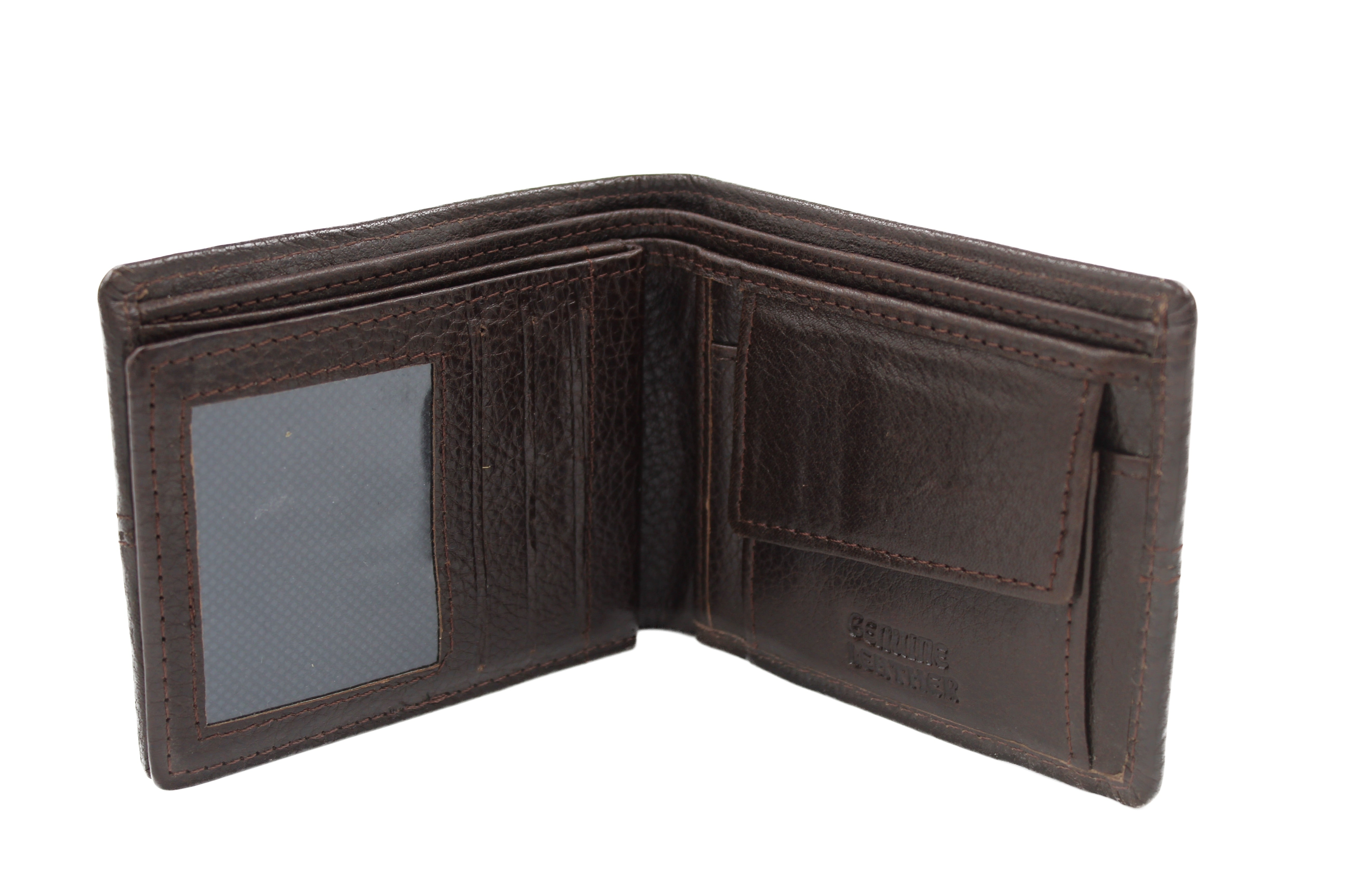 EverestWolf DeluxeDen Luxury Brown Snake Textured Leather Wallet