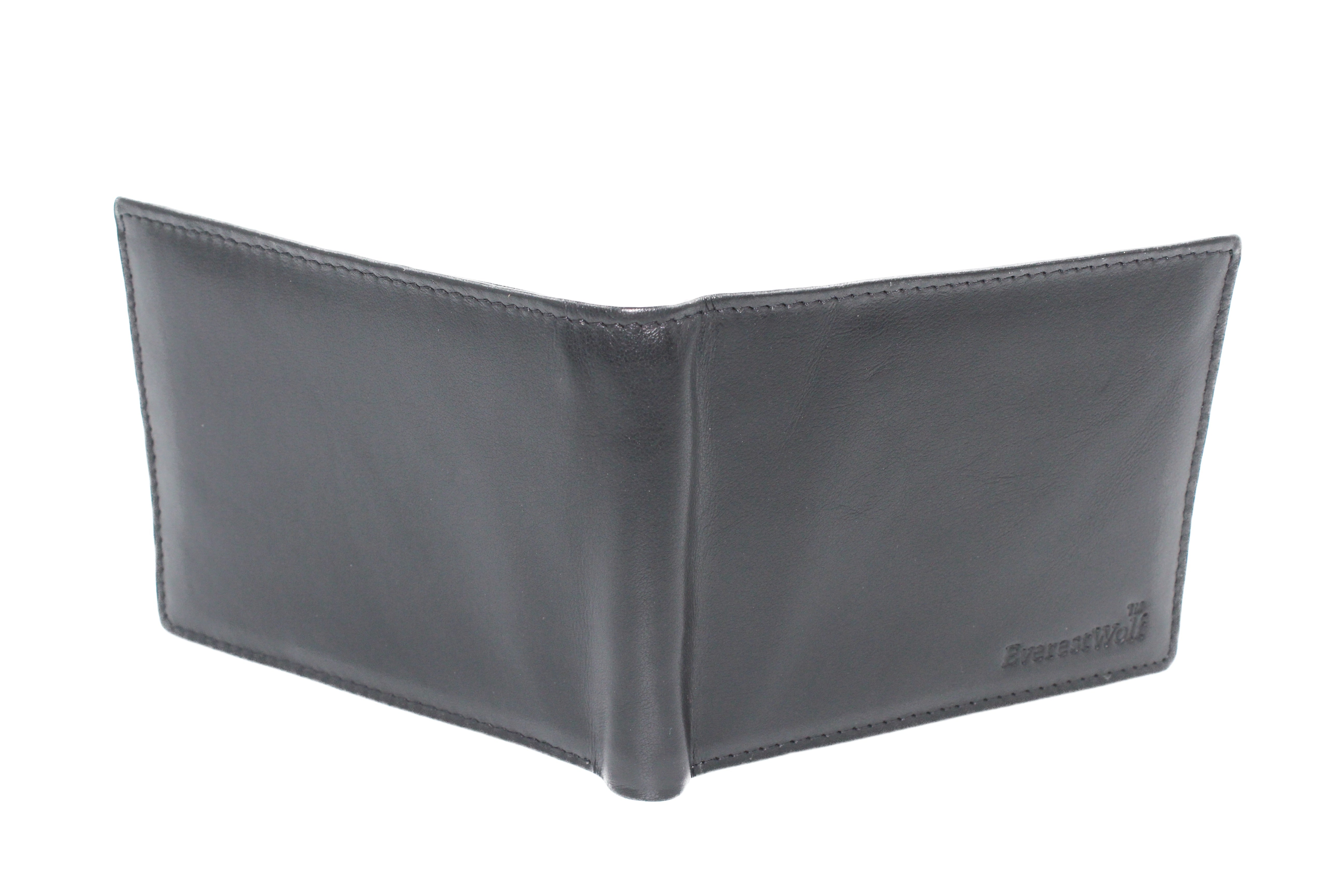 EverestWolf NoirCraft Black Smooth Textured Wallet