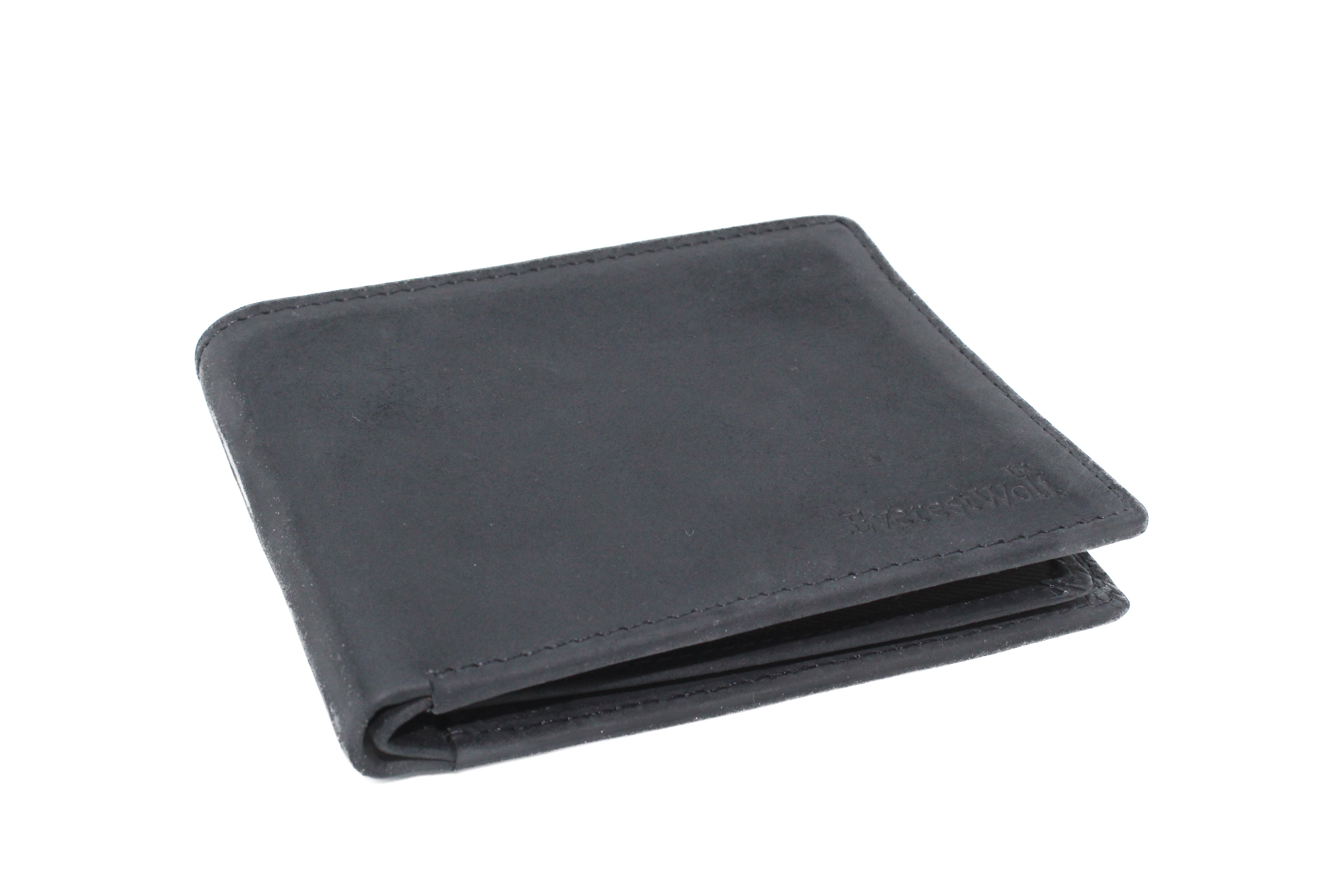 EverestWolf EliteEstate Premium Black Soft-Touch Leather Wallet