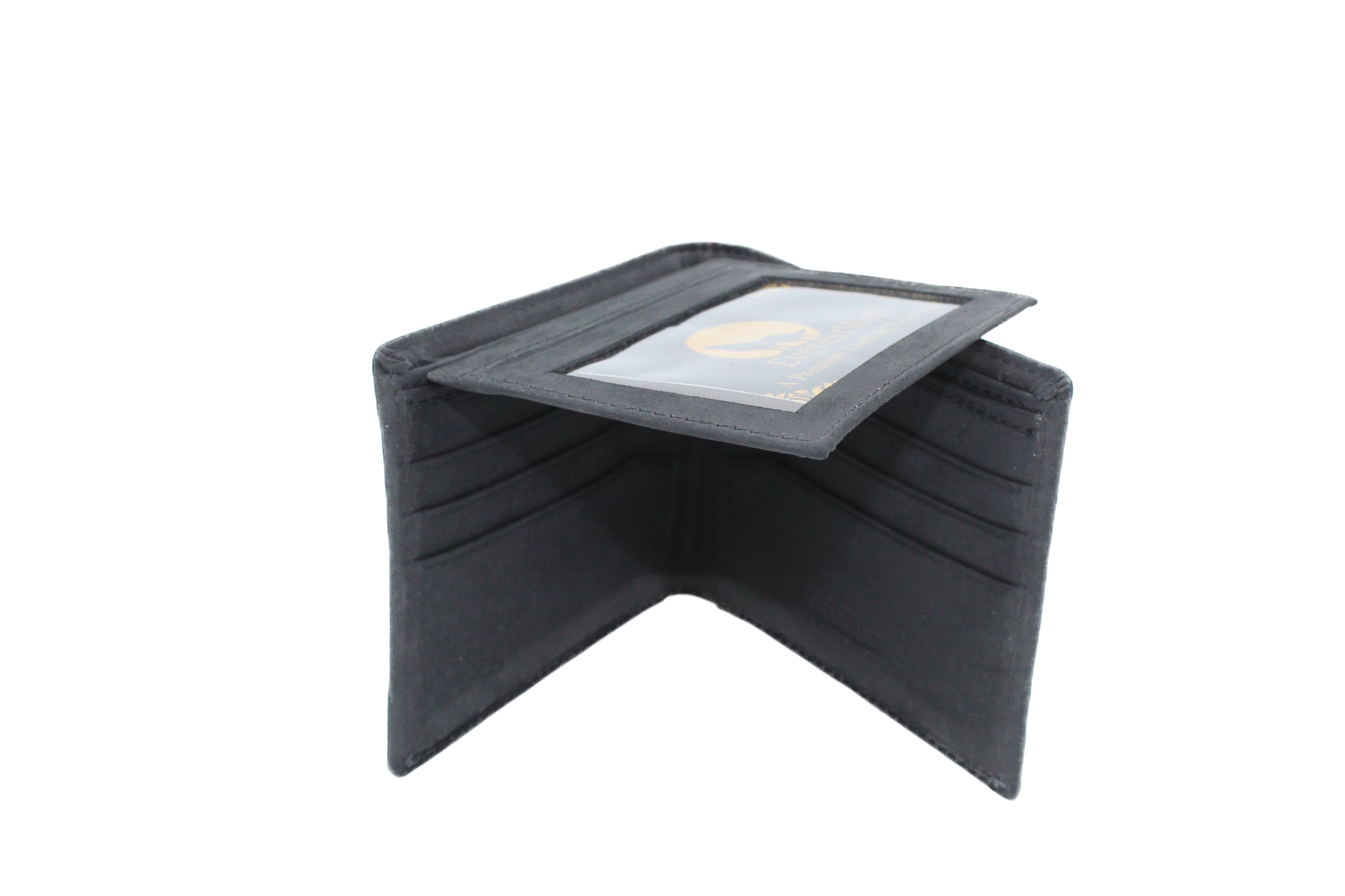 EverestWolf EliteEstate Premium Black Soft-Touch Leather Wallet