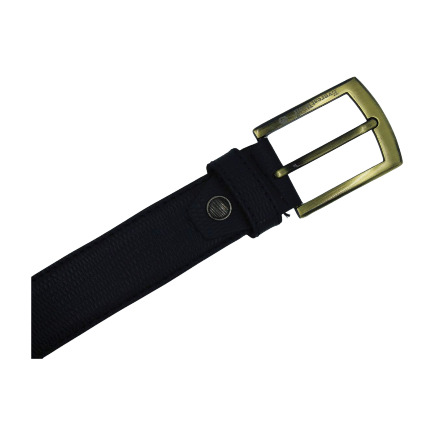 EverestWolf VenomVibe Black Premium Leather Belt with Golden Buckle